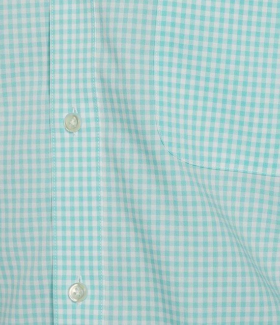 Gold Label Roundtree & Yorke Slim Fit Non-Iron Short Sleeve Gingham Print Sport Shirt Product Image