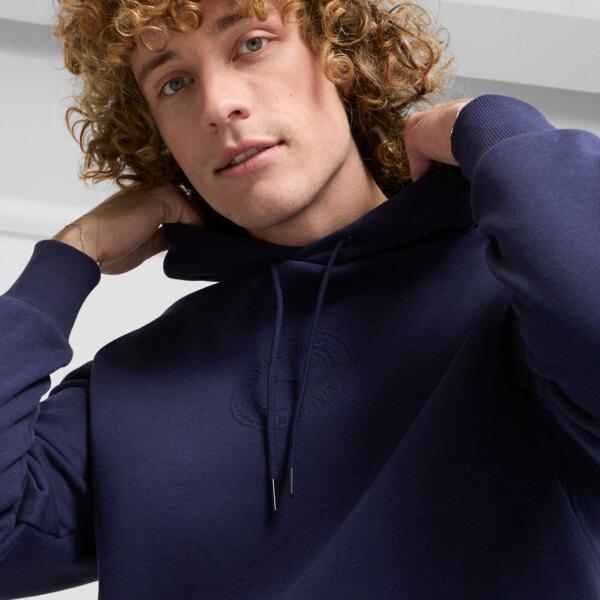 PUMA Tonal Logo Men's Hoodie in Dark Blue Product Image
