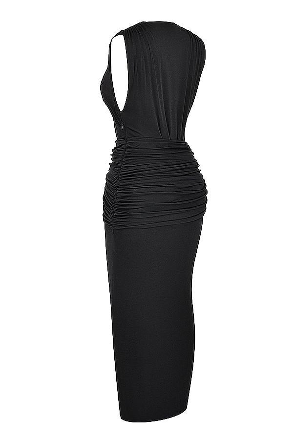 Larelle Black Plunge Maxi Dress Product Image