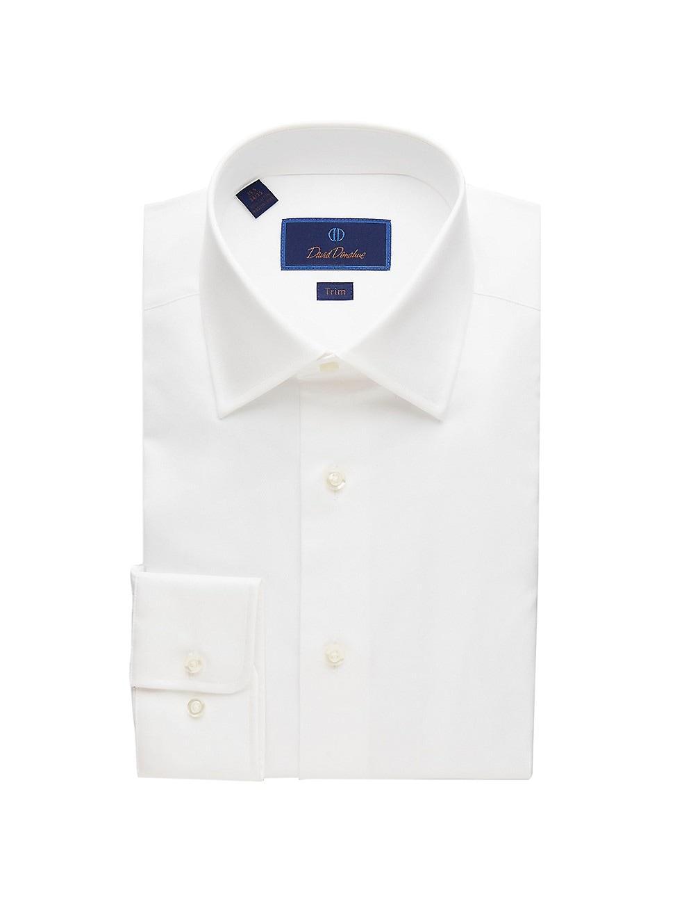 David Donahue Super Fine Twill Trim Fit Dress Shirt Product Image