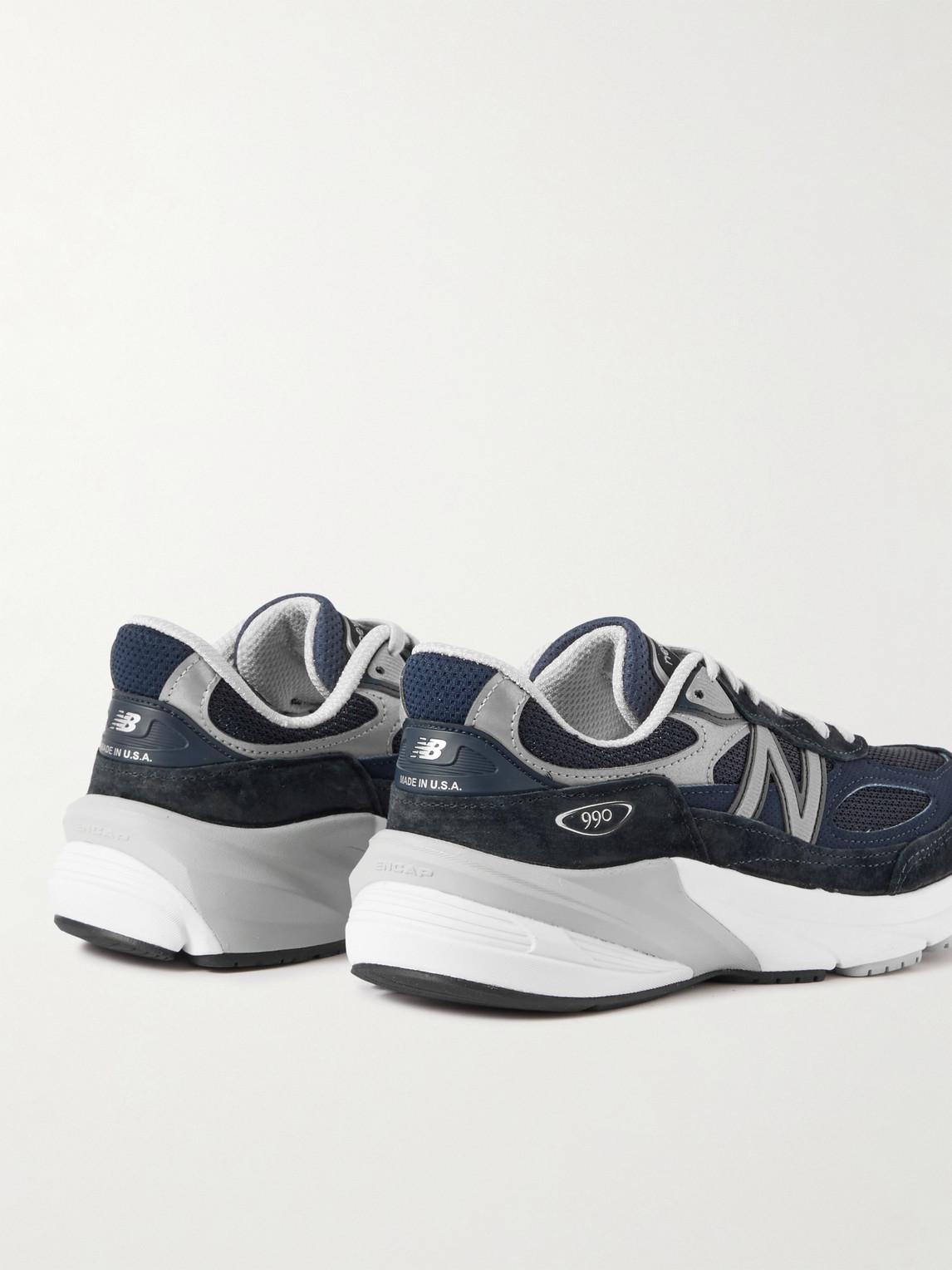 NEW BALANCE Printed Suede Mesh Sneakers With Cushioned Sole In White Product Image