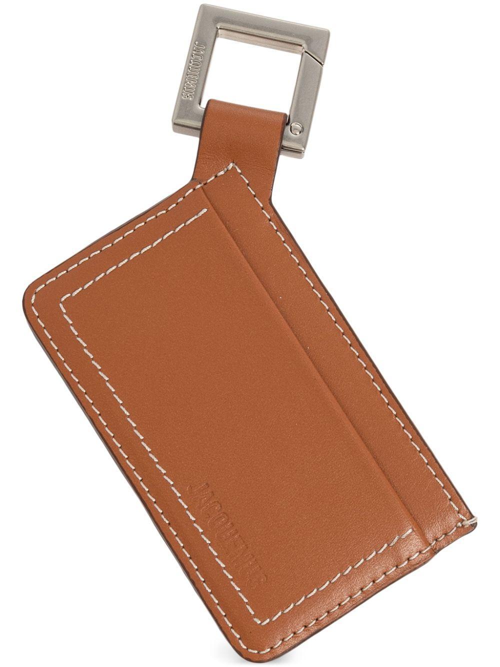 JACQUEMUS Cuerda Leather Cardholder In Brown Product Image