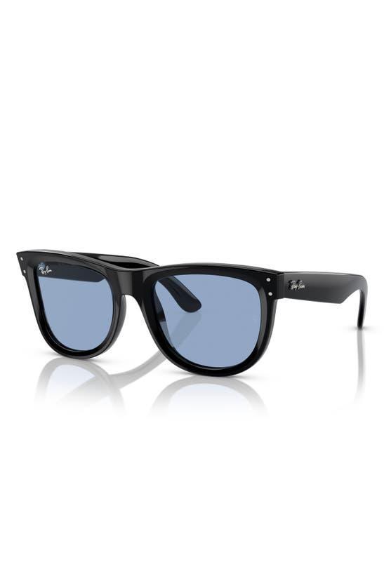 RAY BAN Reverse Wayfarer 53mm Square Sunglasses In Light Blue Product Image