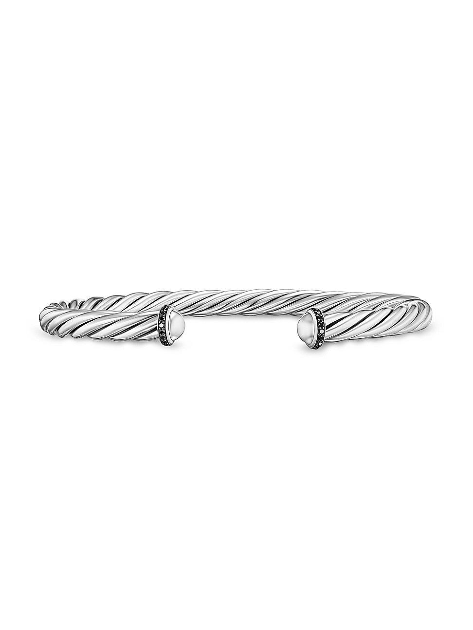 Mens Cable Cuff Bracelet in Sterling Silver Product Image