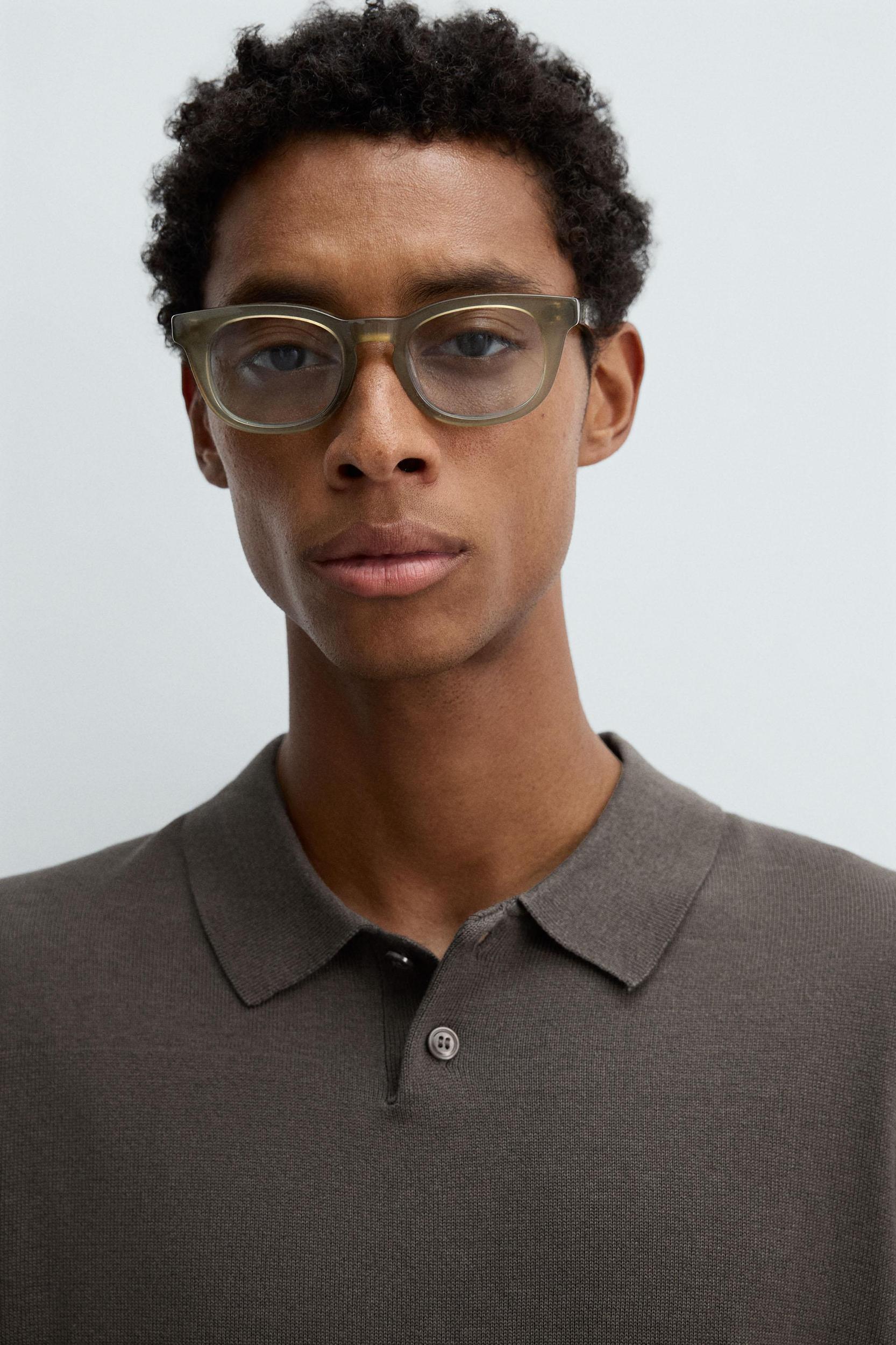 COTTON BLEND KNIT POLO SHIRT Product Image