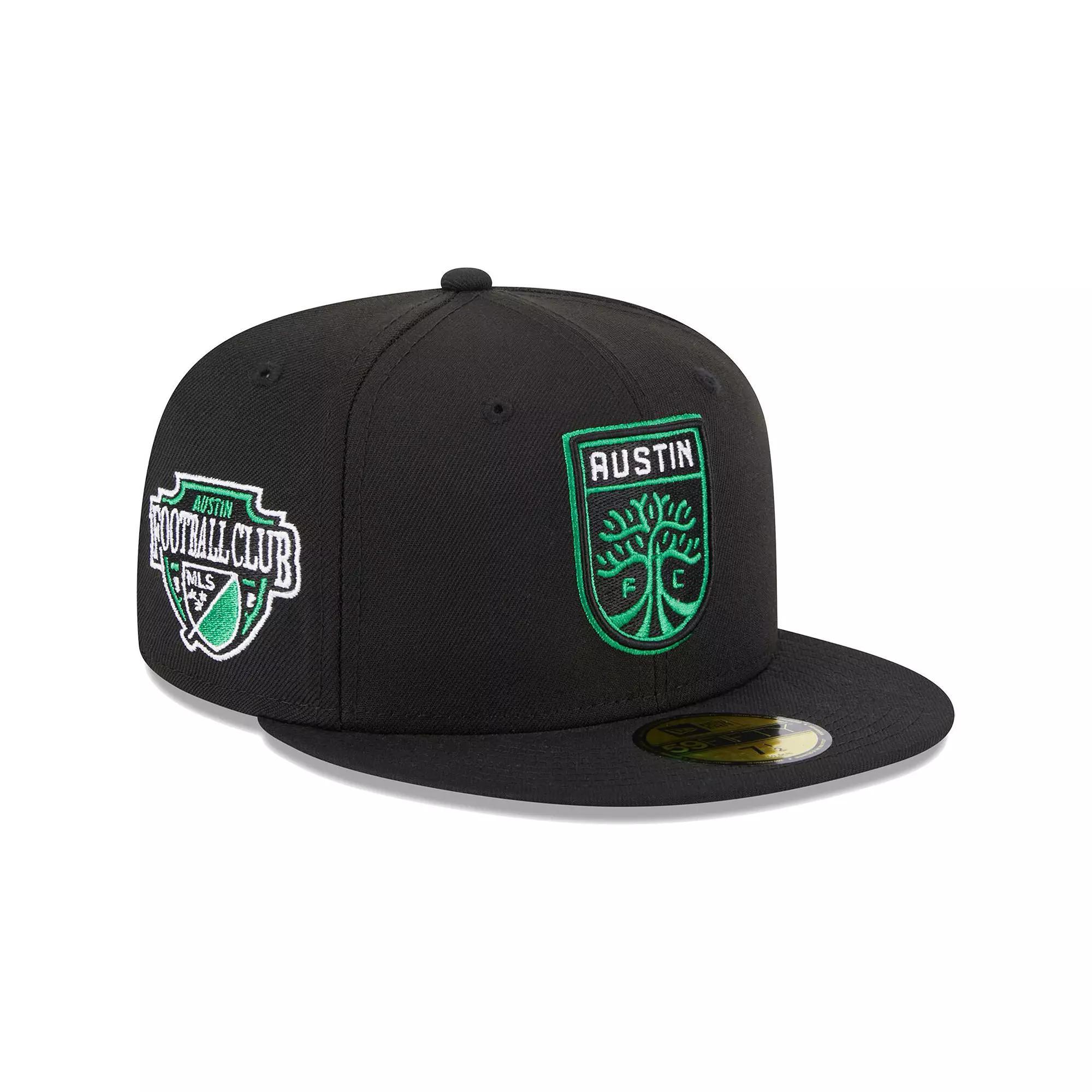 Men's New Era Black Austin FC Patch 59FIFTY Fitted Hat, Size: 7 3/8, Afc Black Product Image