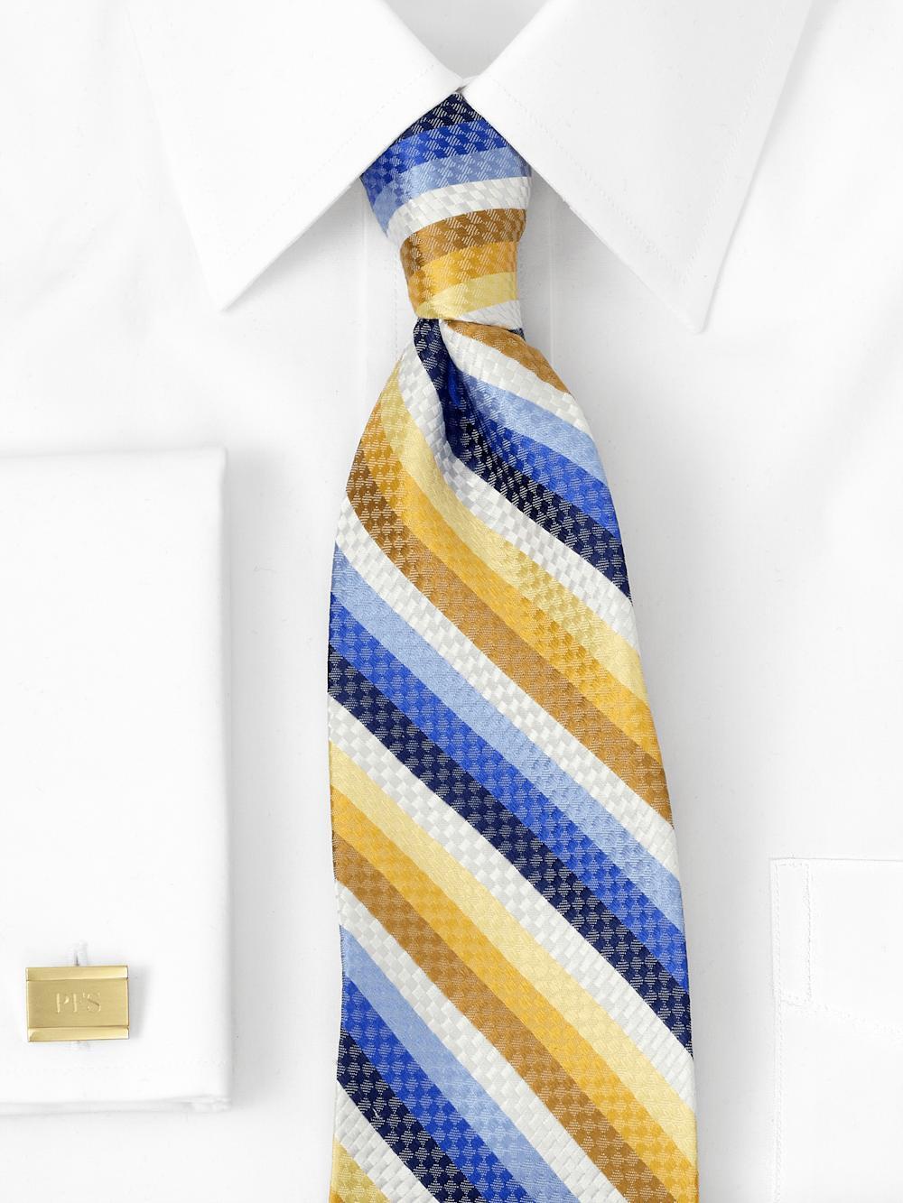 Stripe Woven Silk Tie - Multi Product Image