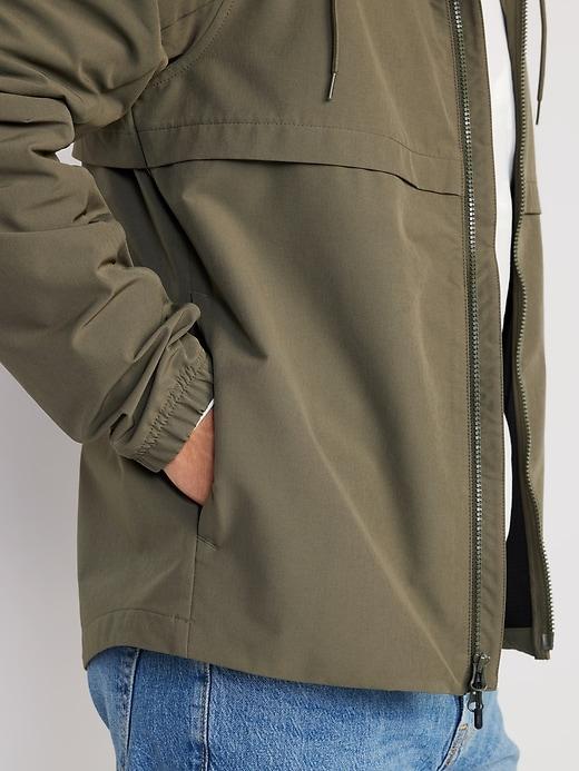 StretchTech Water-Repellent Hooded Zip Jacket Product Image