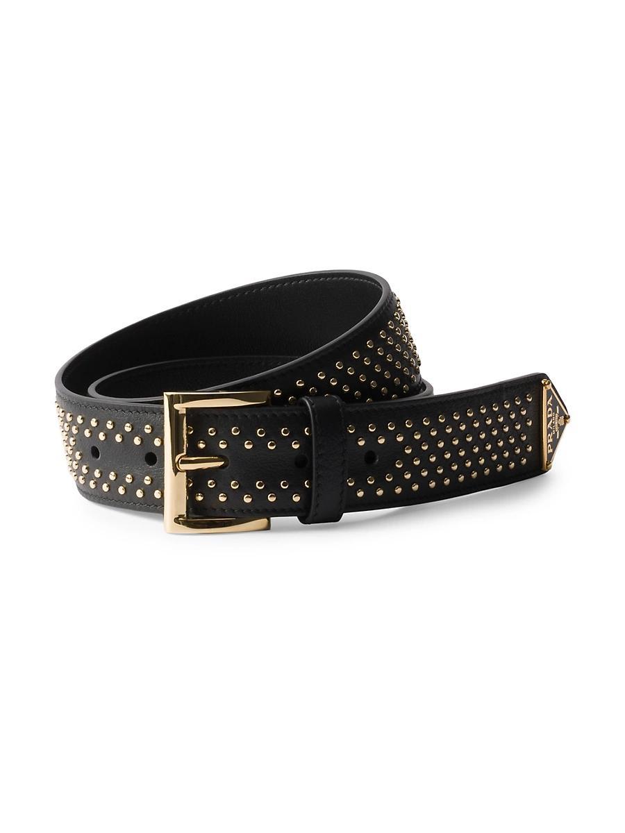 Womens Leather Belt with Studs Product Image