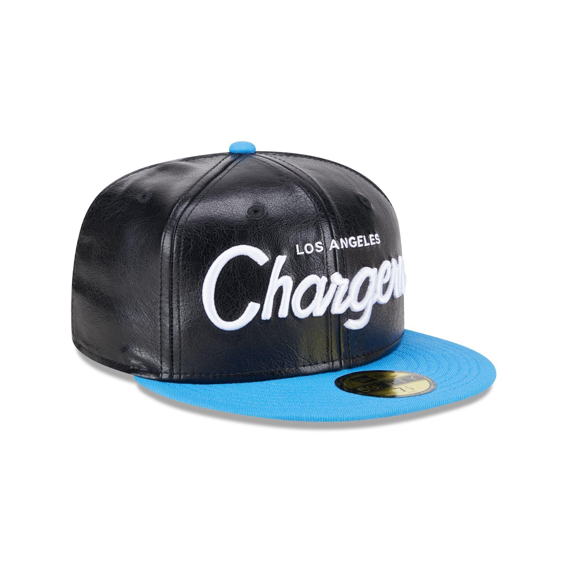 Los Angeles Chargers Faux Leather Crown 59FIFTY Fitted Hat Male Product Image