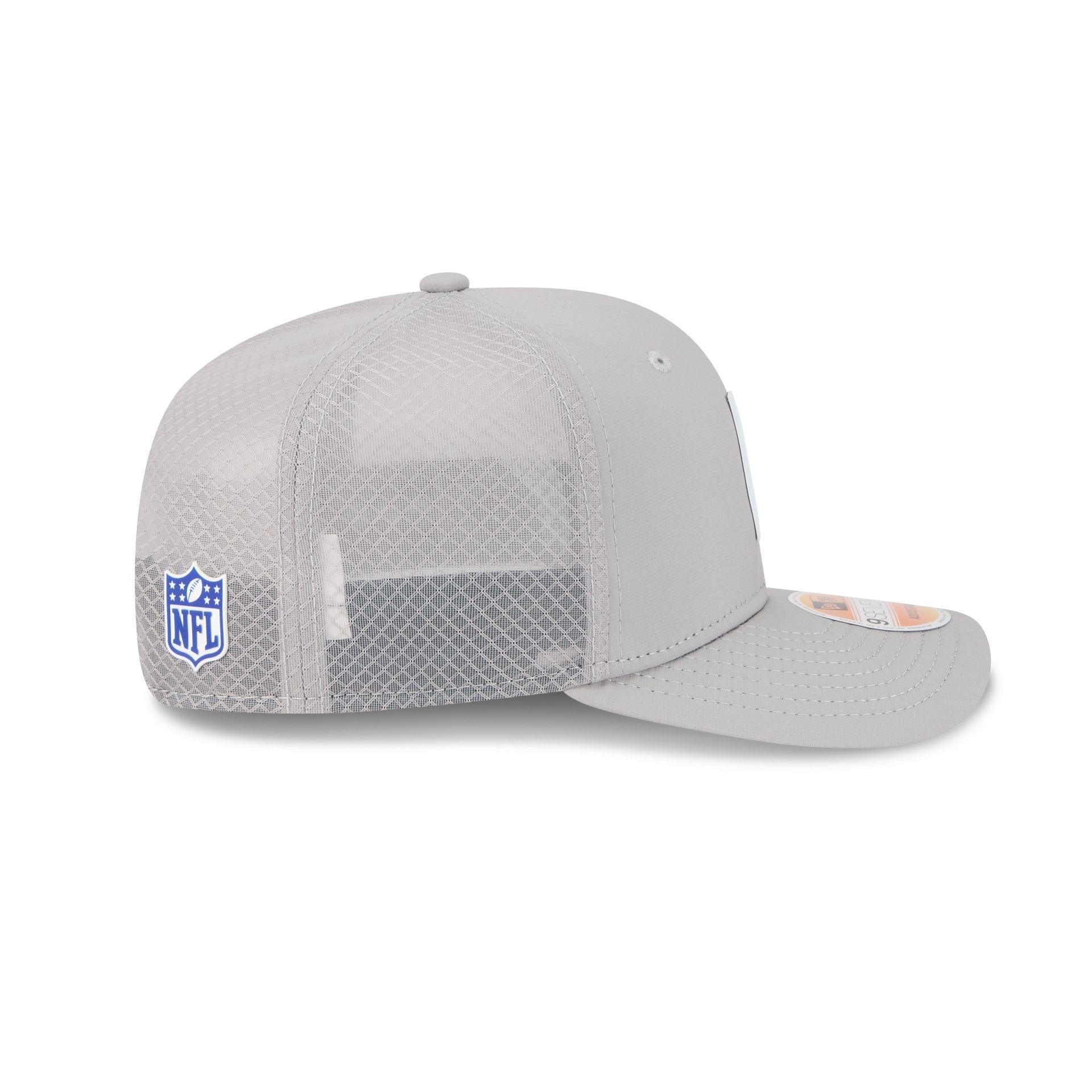 New York Giants 2025 Sideline Hot Weather Gray 9SEVENTY Trucker Hat Male Product Image