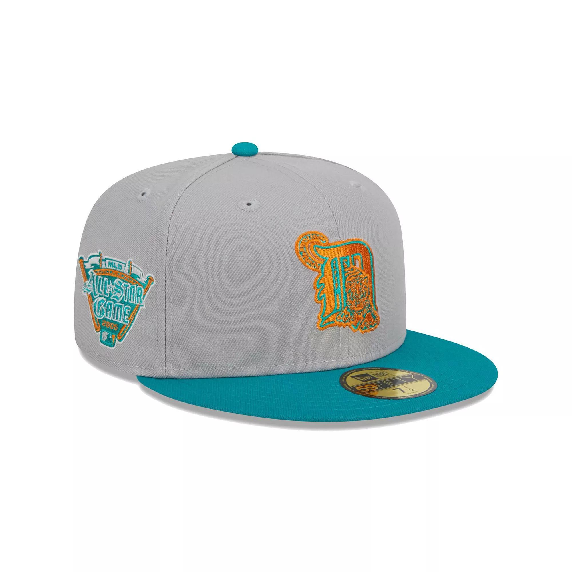 Men's New Era Gray/Teal Detroit Tigers  59FIFTY Fitted Hat, Size: 7 1/8, Grey Product Image