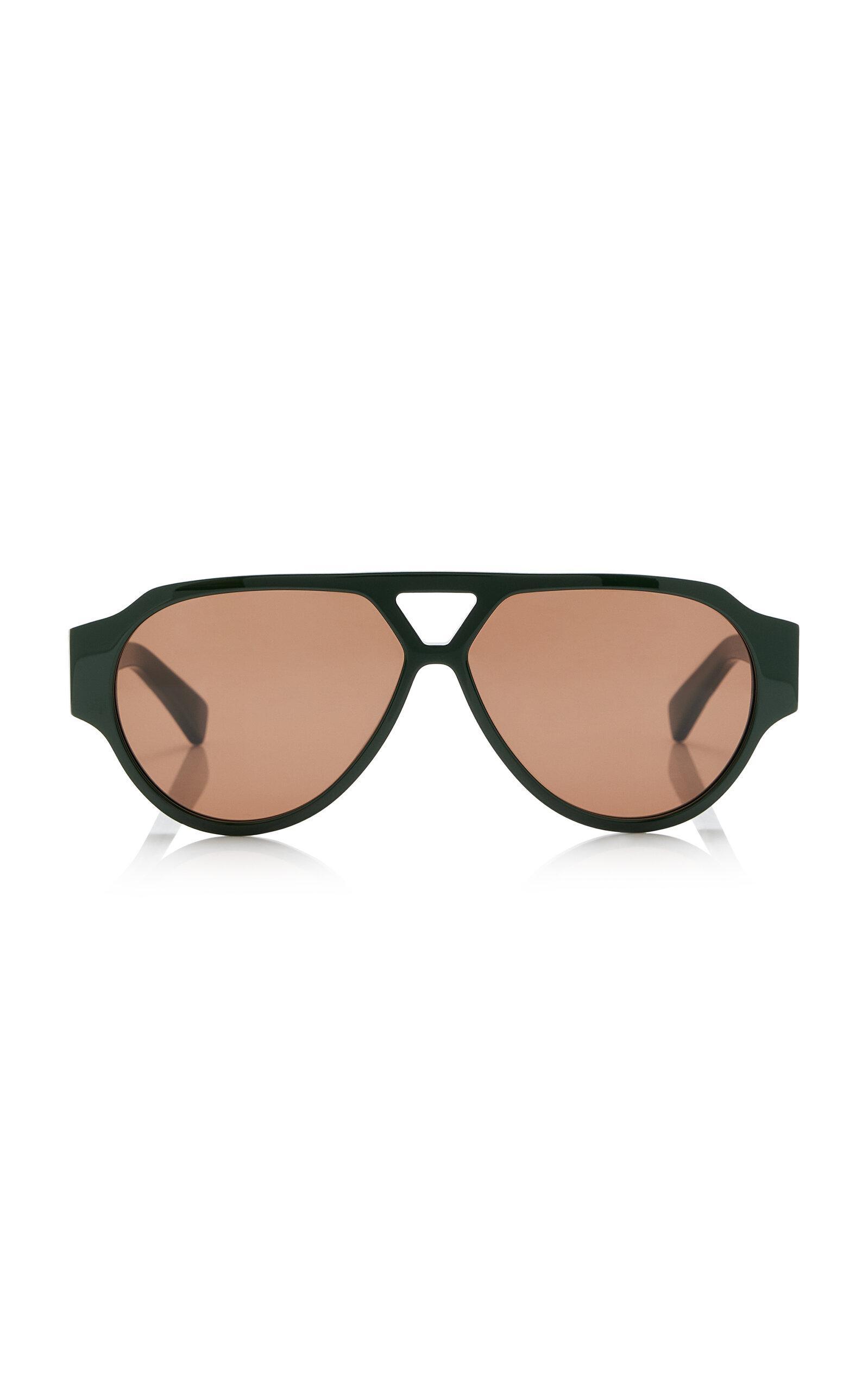 BOTTEGA VENETA Studded Acetate Sunglasses In Green Product Image