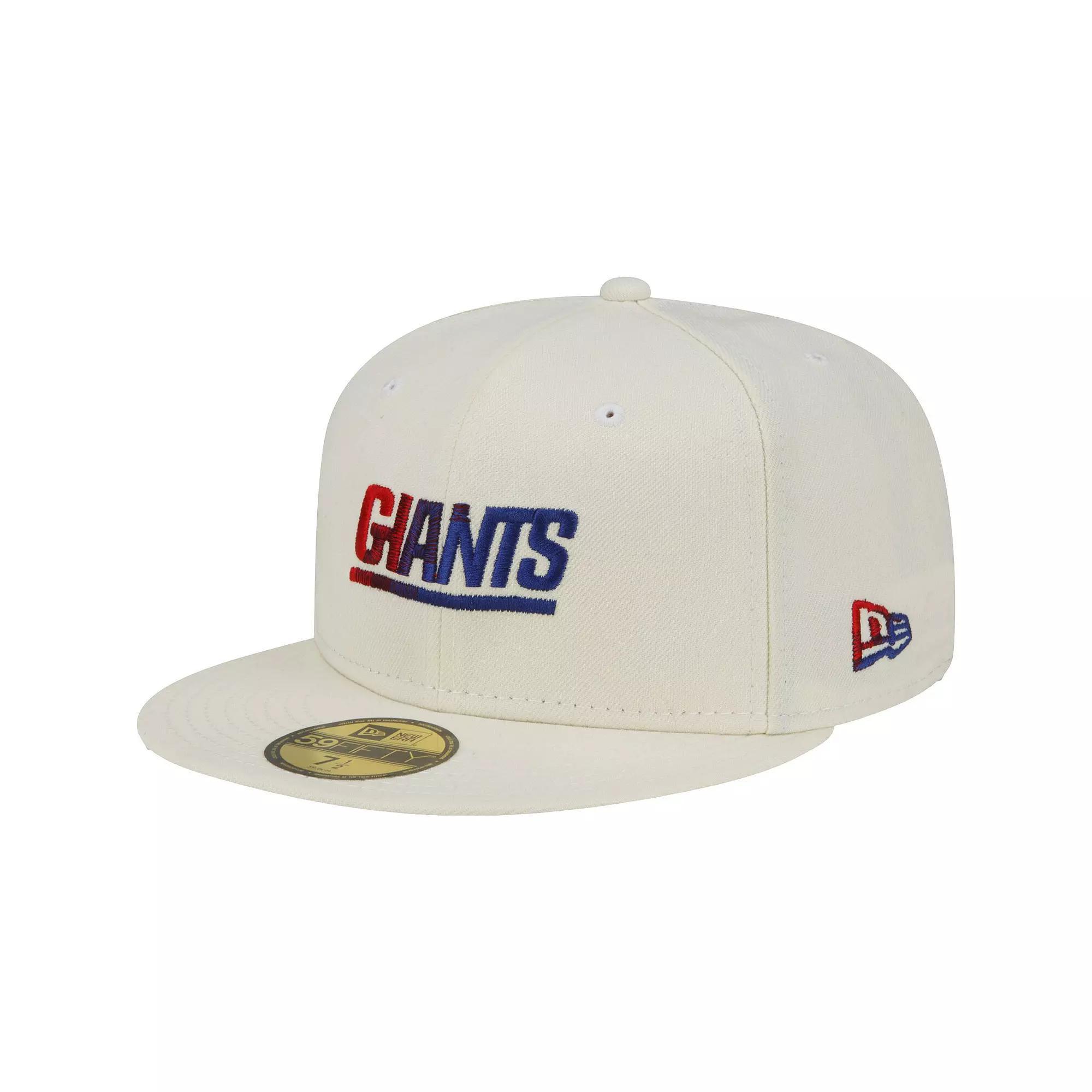 Men's New Era Cream New York Giants Chrome Color Dim 59FIFTY Fitted Hat,  Product Image