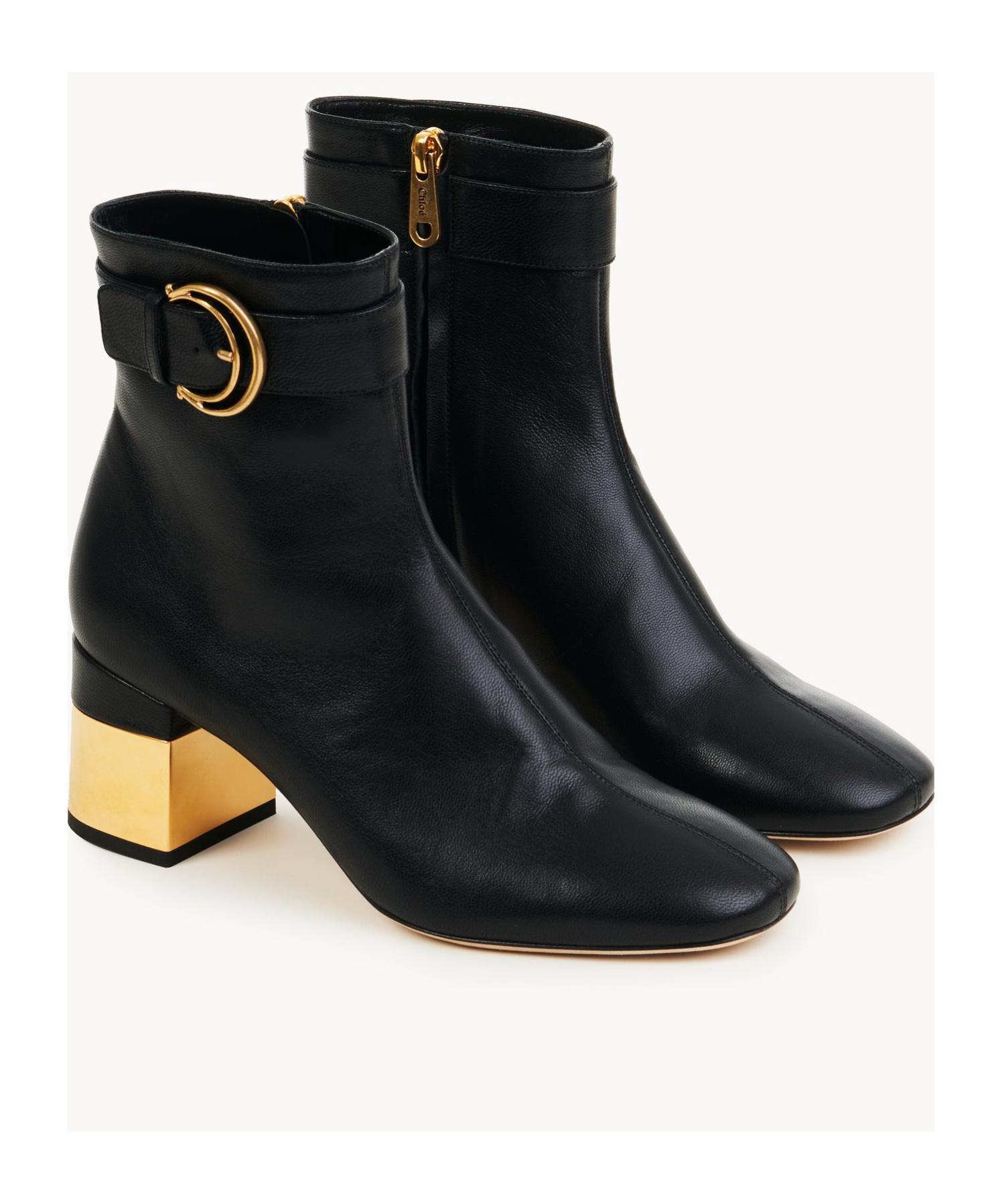 CHLOÉ Alizè Ankle Boot Black Size 8 100% Goatskin Product Image