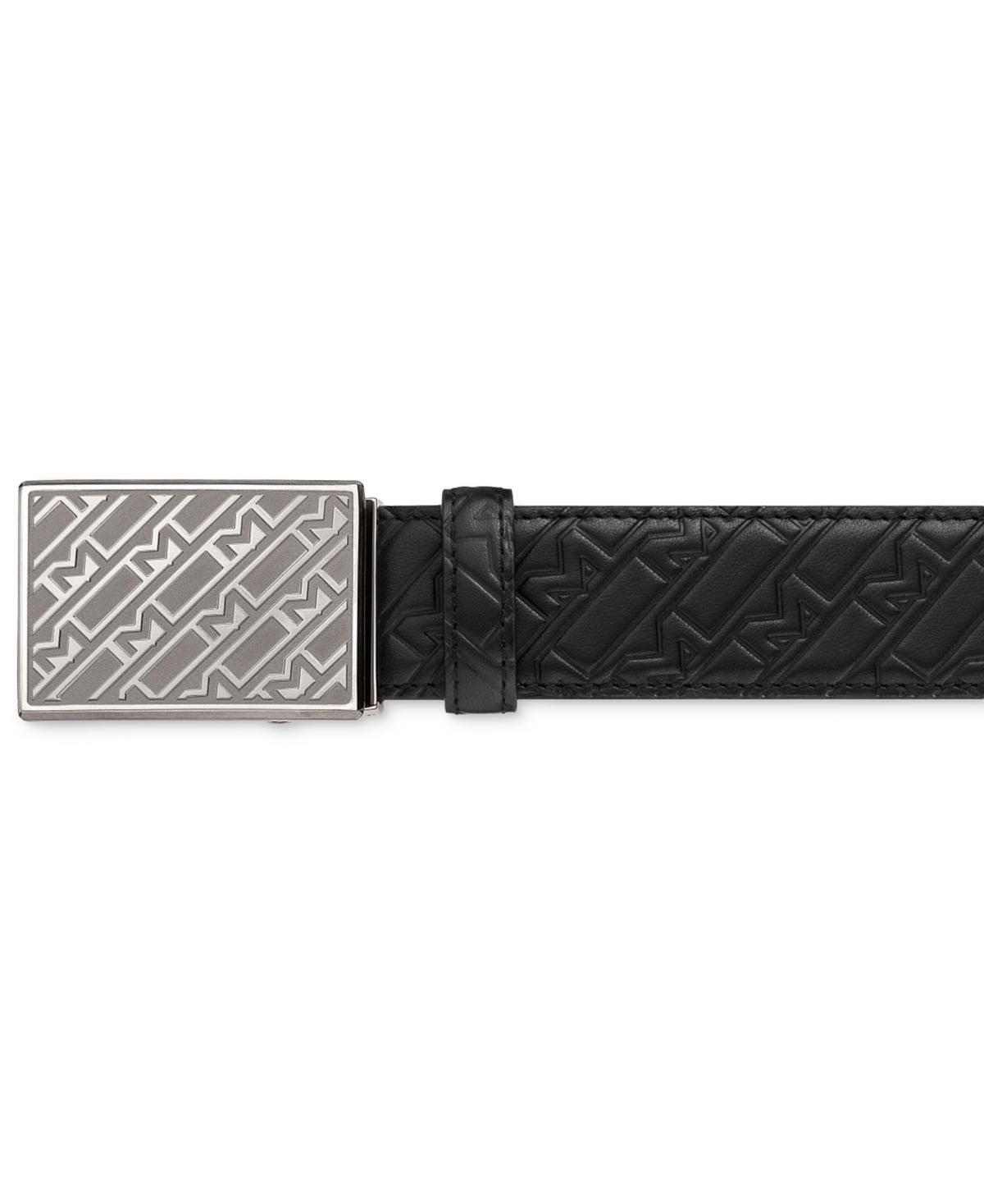 Montblanc Plate Buckle Embossed Leather Belt Product Image