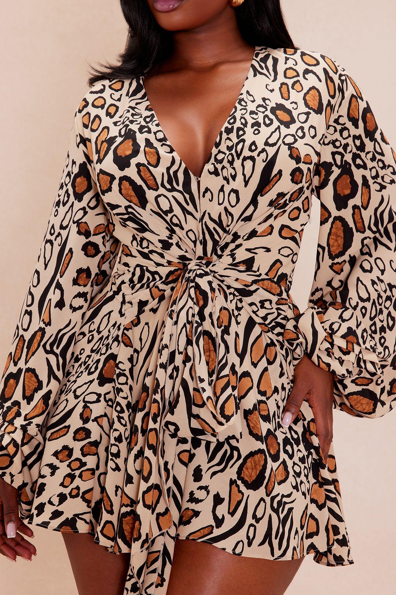 Laura Leopard Romper - Leopard Product Image