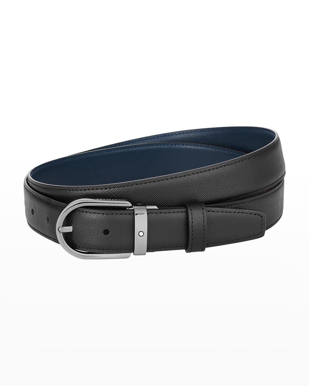 Mens Reversible Leather Buckle Belt Product Image