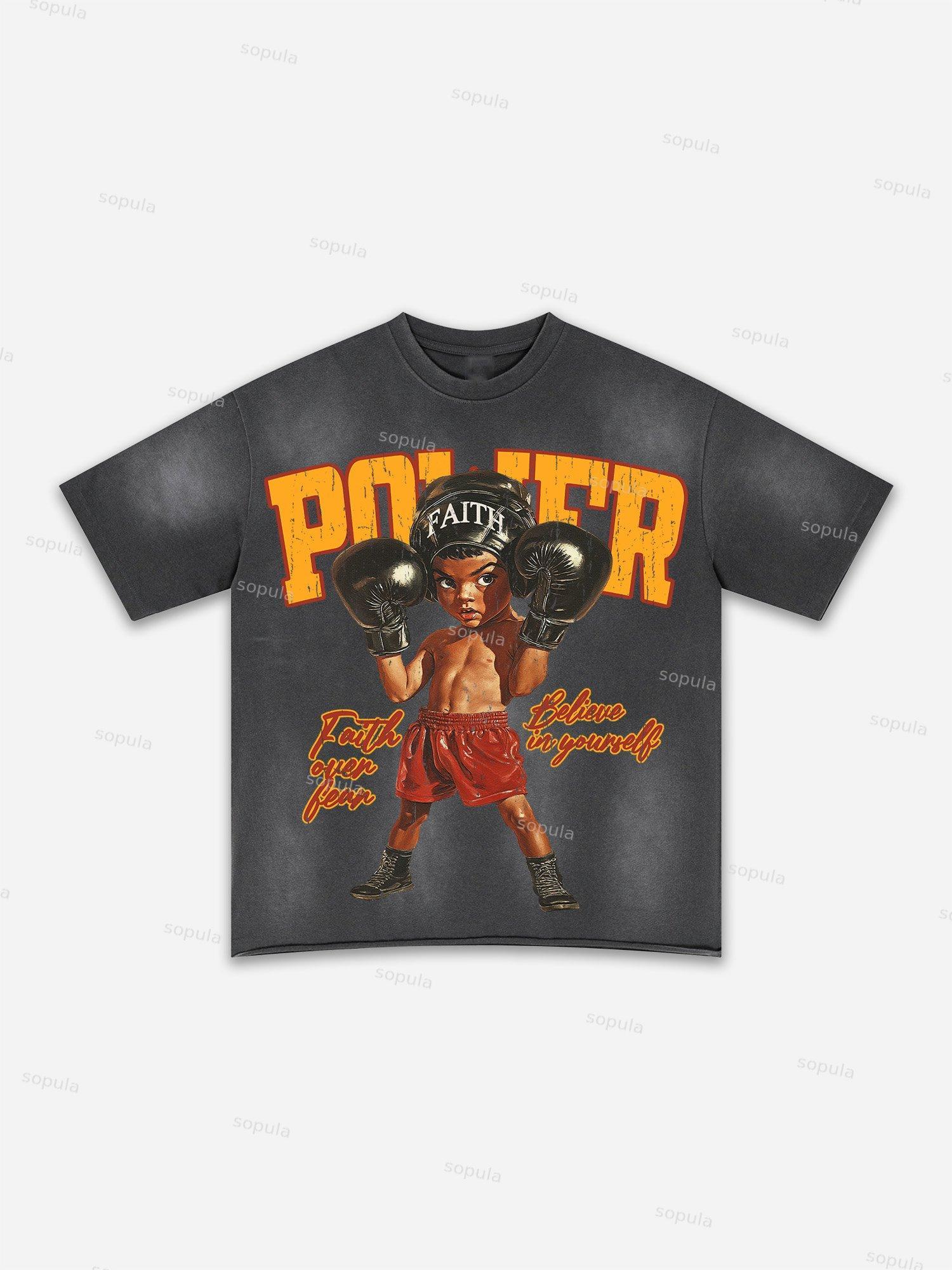 Street Goals Lip Braces Make Vintage Printed Graphic Washed T-shirt Product Image