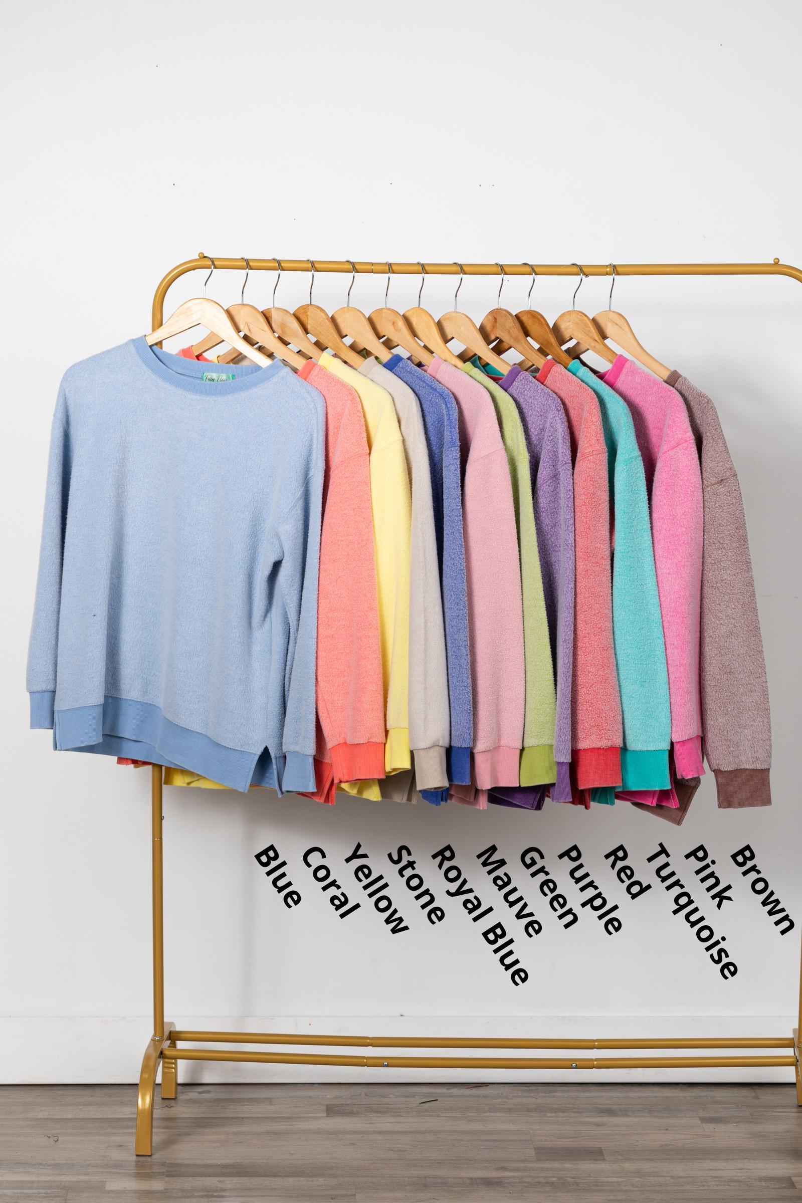 Pigment Dyed Cozy Reverse Fleece Sweatshirt Product Image