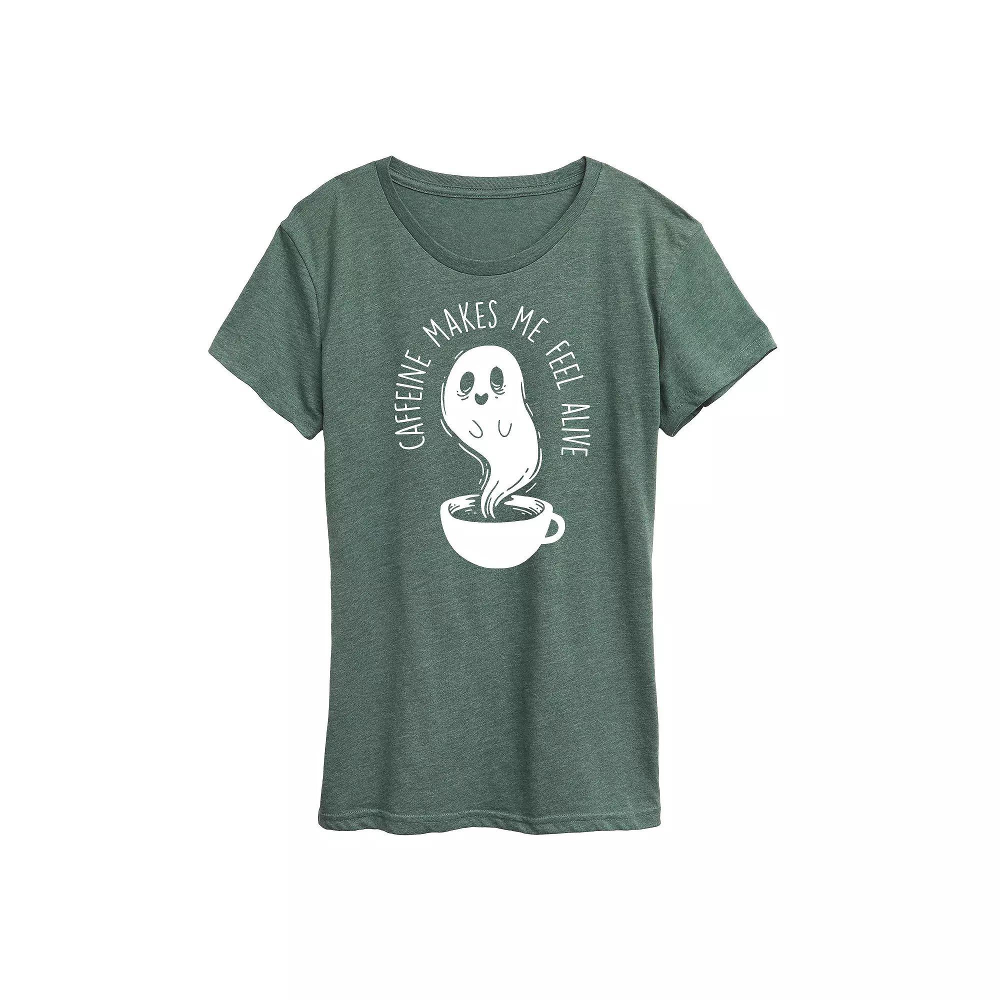 Women's Caffeine Makes Me Feel Alive Graphic Tee,  Product Image