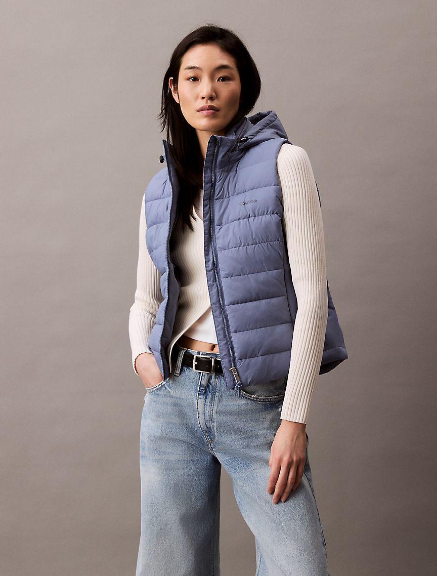Mixed Media Puffer Vest Product Image