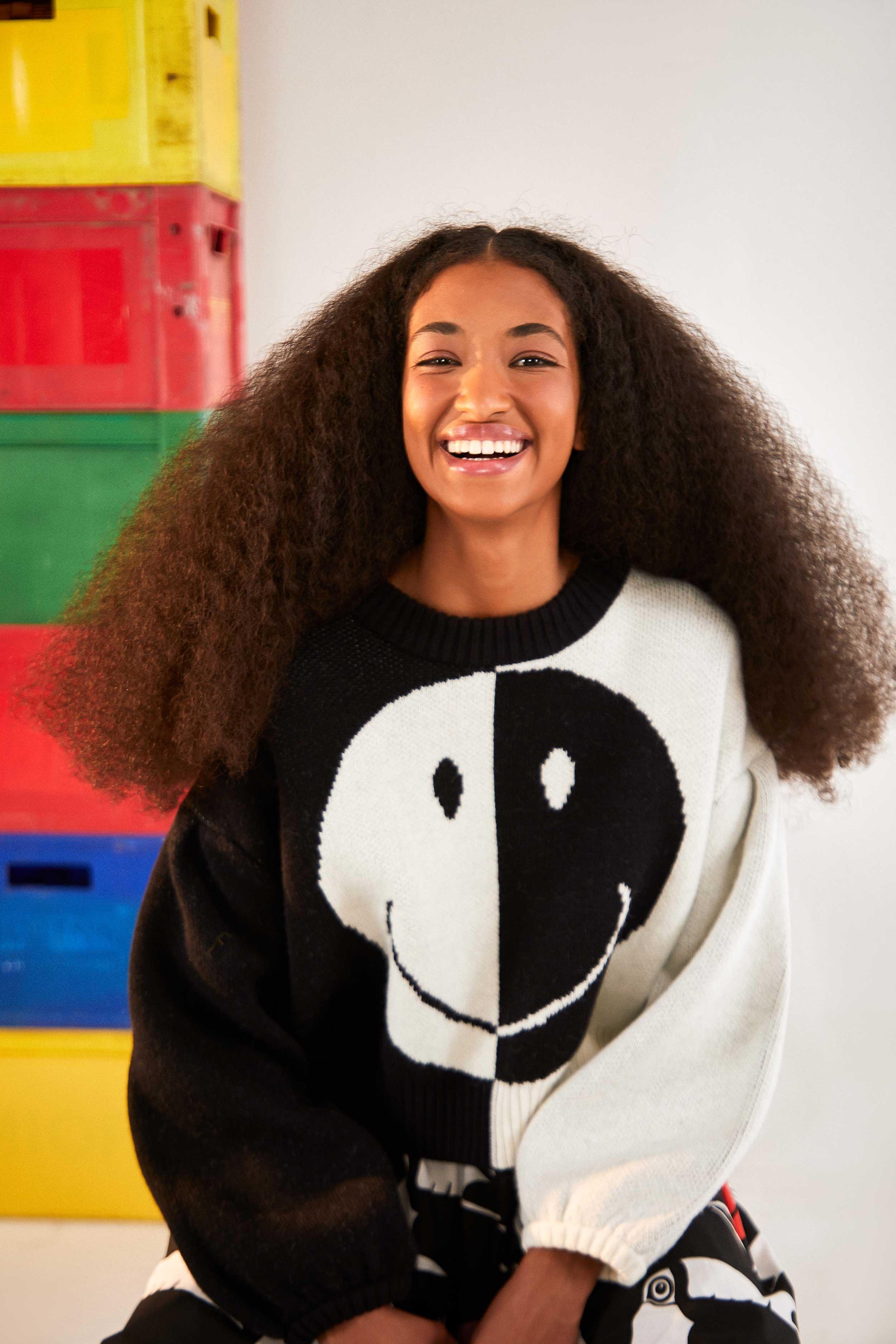 Black & White Smiley® Icon Sweater Product Image