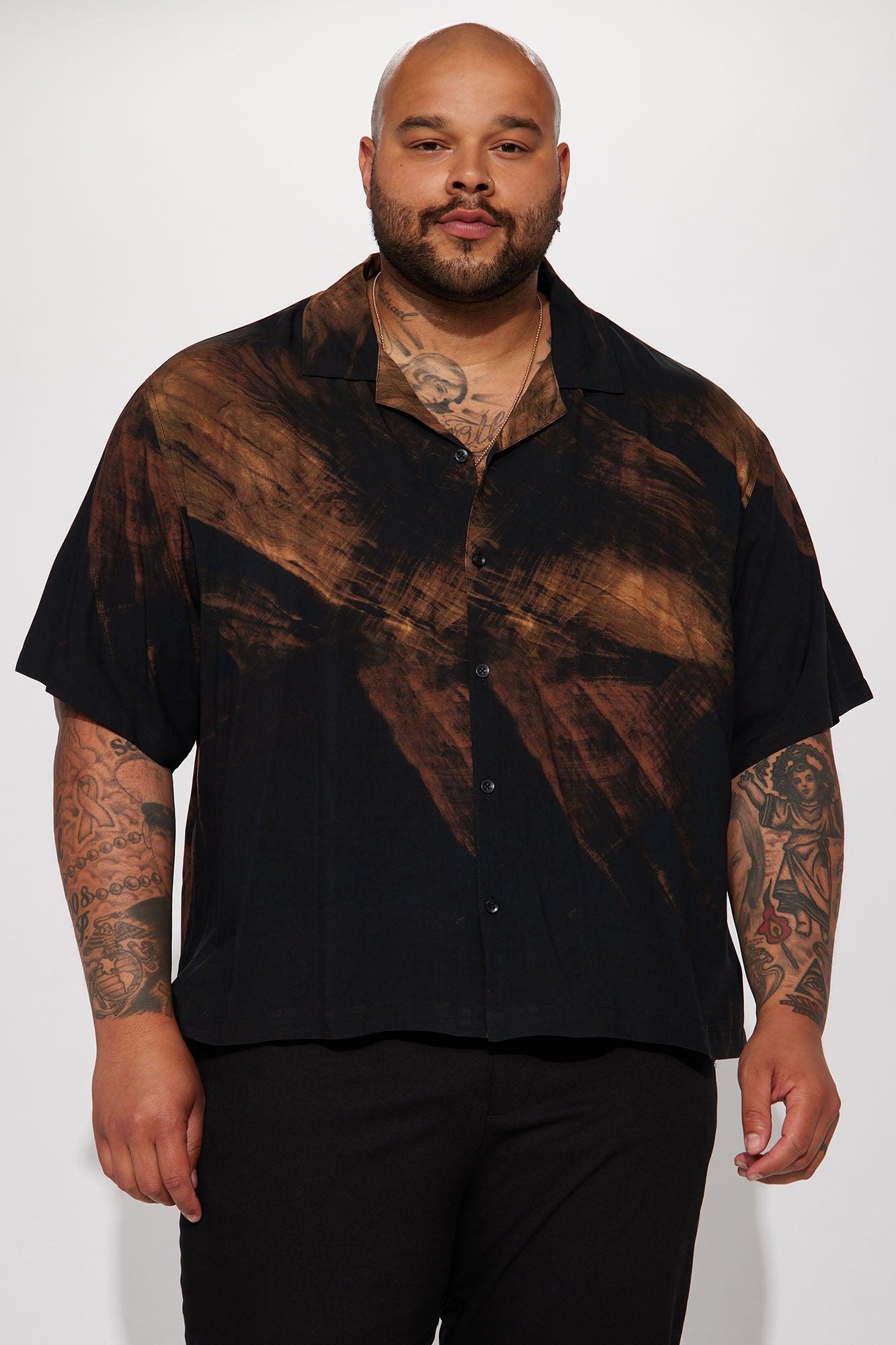 On The Horizon Short Sleeve Button Up - Black/combo Product Image