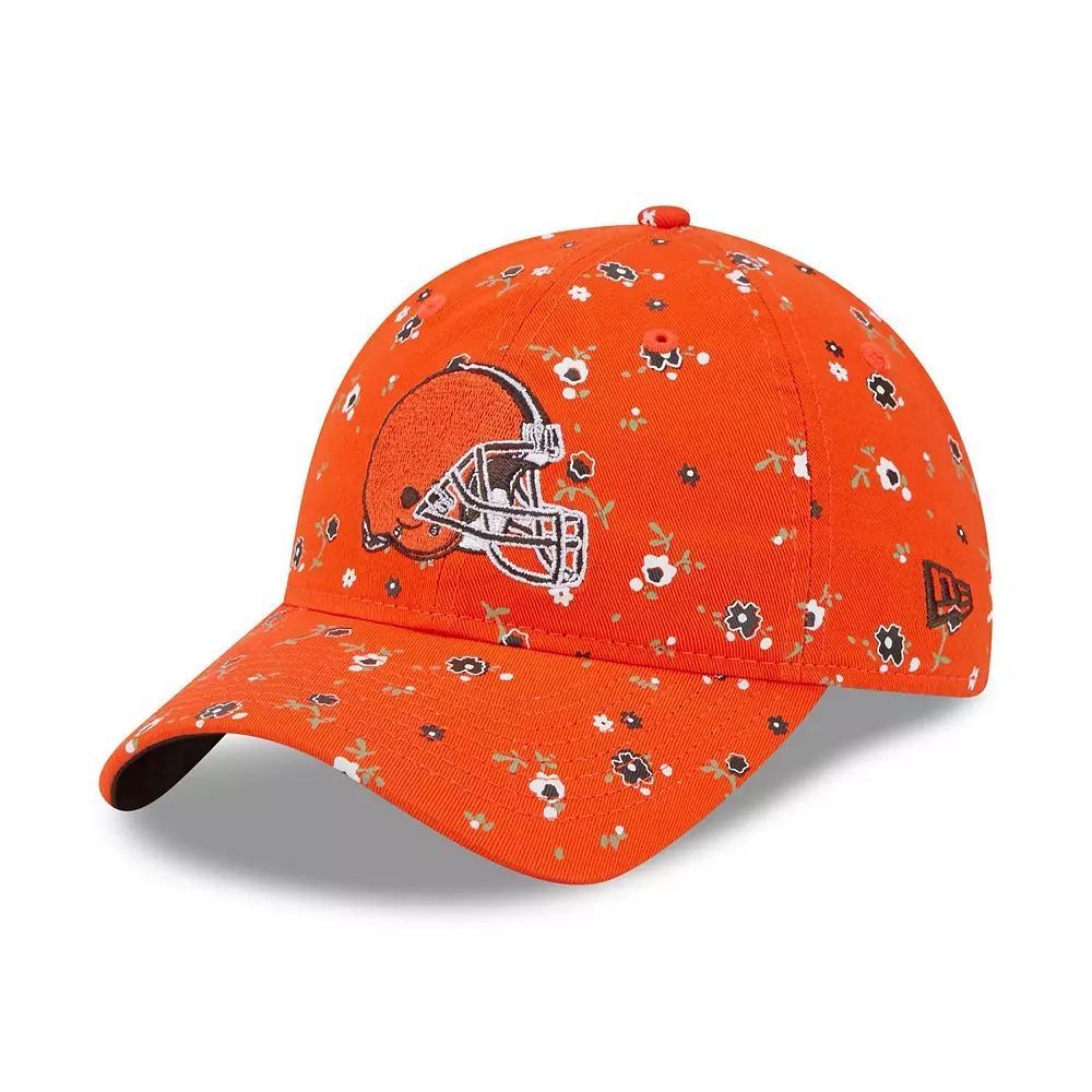 Women's New Era Orange Cleveland Browns  Floral 9TWENTY Adjustable Hat Product Image