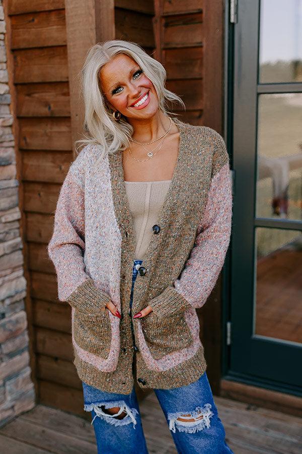 Cabin Comfort Color Block Cardigan Product Image