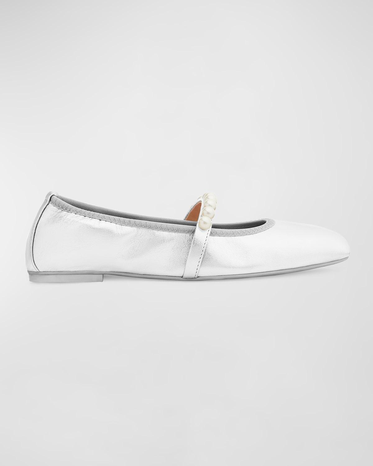 Goldie Pearly Stud Ballerina Flats Product Image