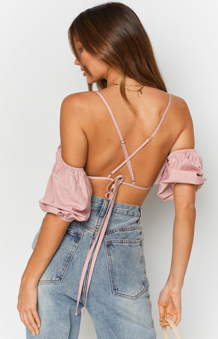 Selbie Puff Sleeve Top Pink Product Image