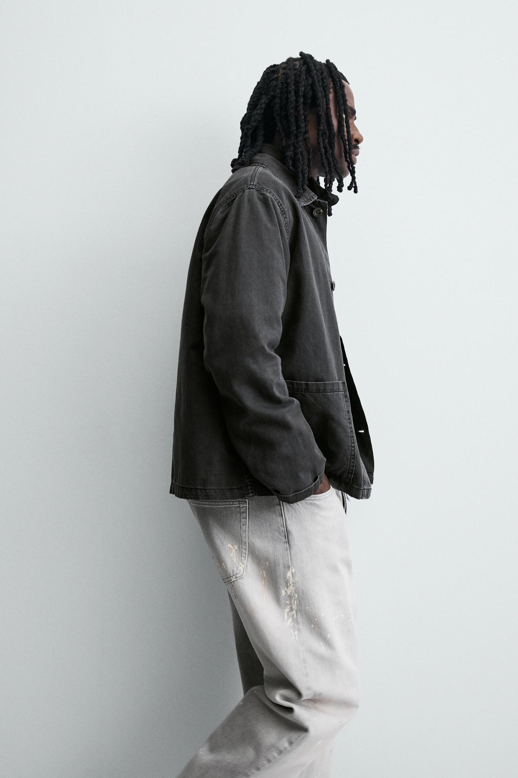 WASHED COTTON - LINEN OVERSHIRT Product Image