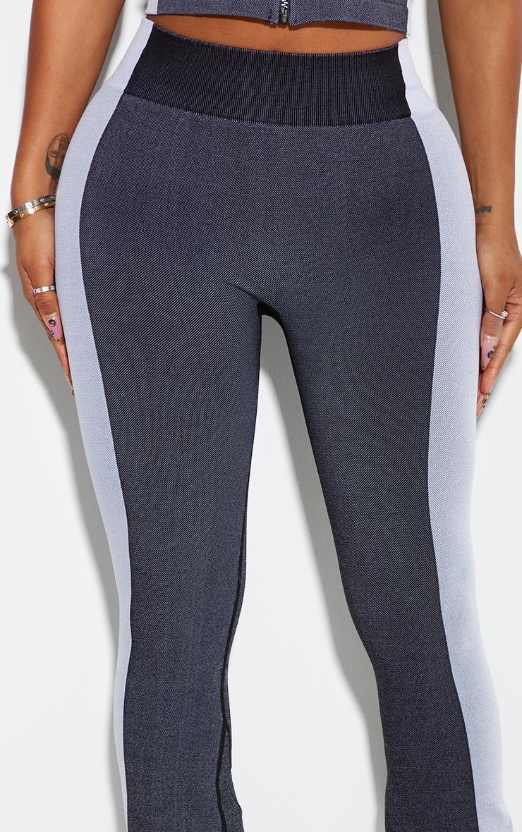 Shape Grey Seamless Contrast High Waist Leggings Product Image