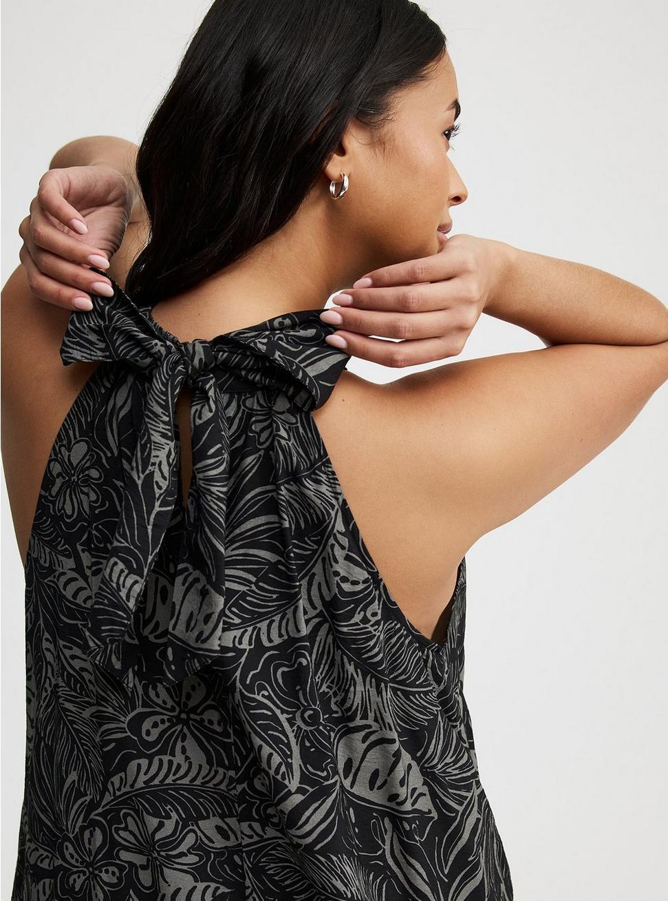 Midi High-Neck Tie-Back Dress Product Image