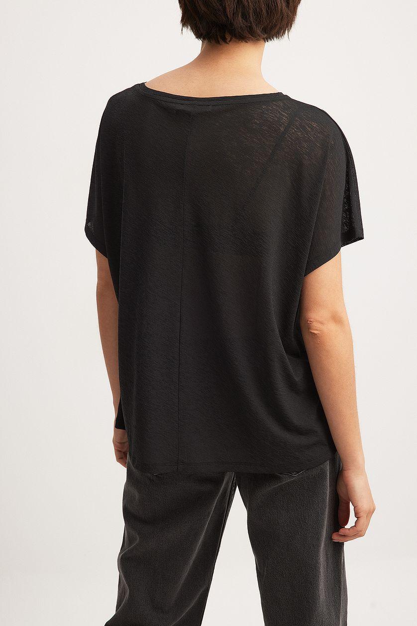 Sheer Kimono Sleeve T-shirt Offwhite Product Image