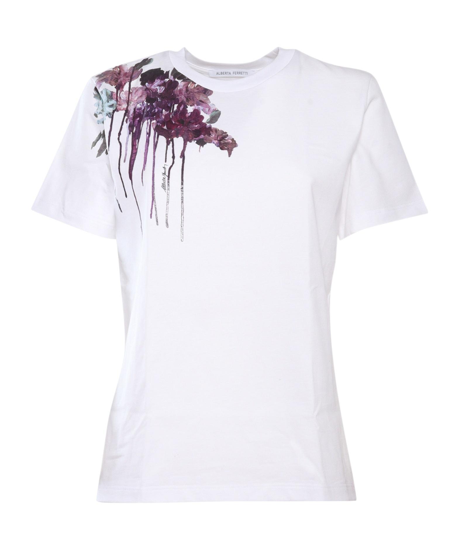 ALBERTA FERRETTI Short-sleeved T-shirt In White Product Image