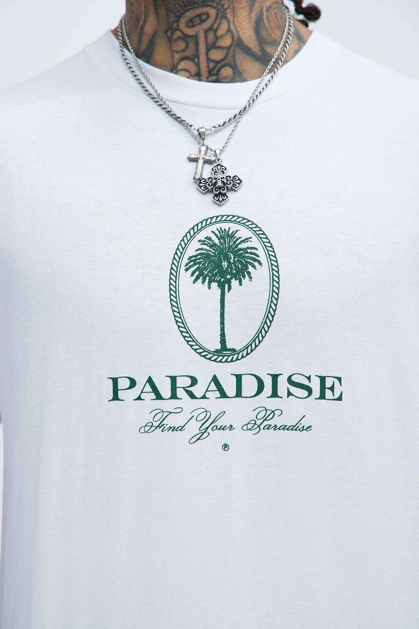 Find Your Paradise Short Sleeve Tee - White Product Image