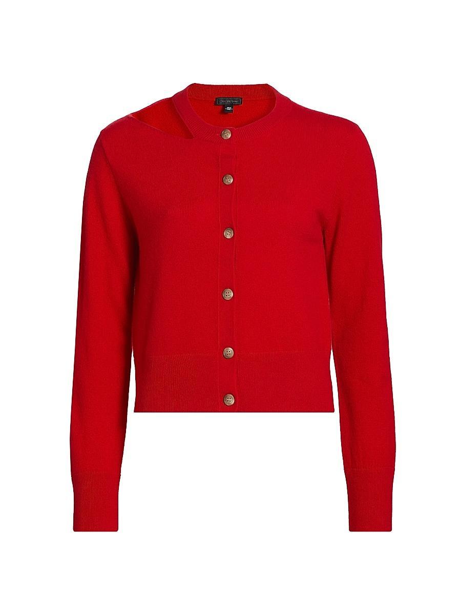 Womens Cut-Out Cashmere Cardigan Product Image