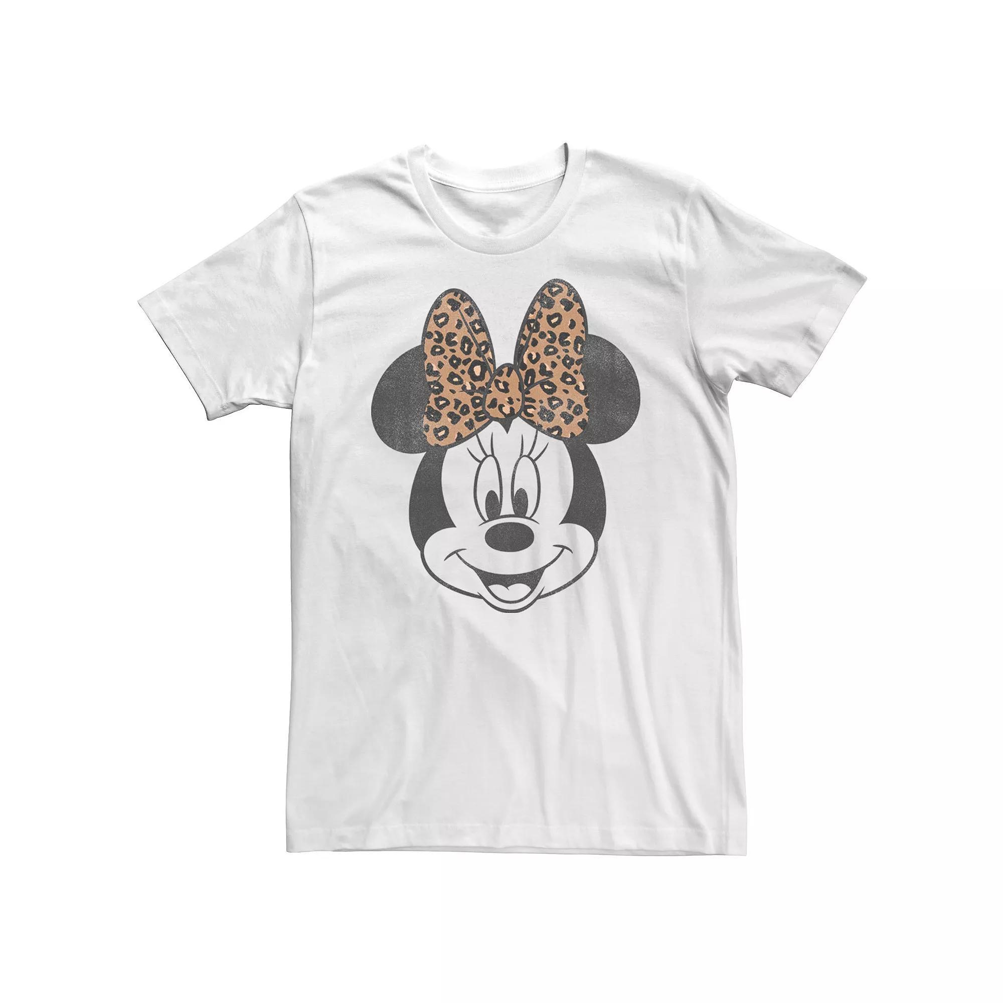 Big & Tall Disney Minnie Mouse Leapord Print Bow Portrait Tee, Men's,  Product Image