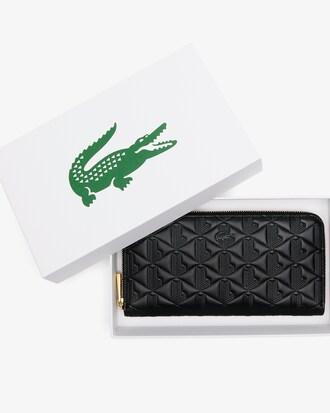 Maheki Zipped Embossed Leather Billfold Product Image