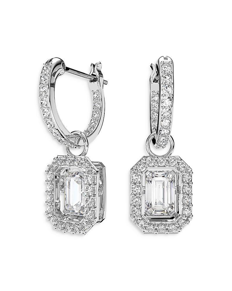 Swarovski Millenia Octagon Cut Crystal Hoop Drop Earrings Product Image