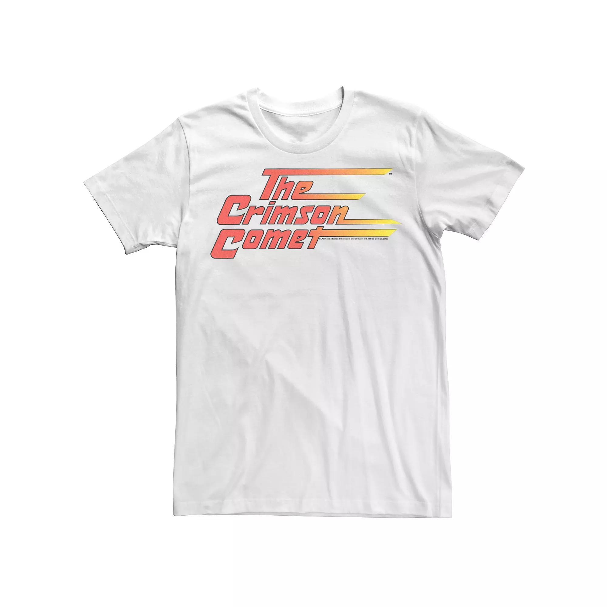 Men's Flash Crimson Comet Vintage Logo Tee, Size: Large, White Product Image