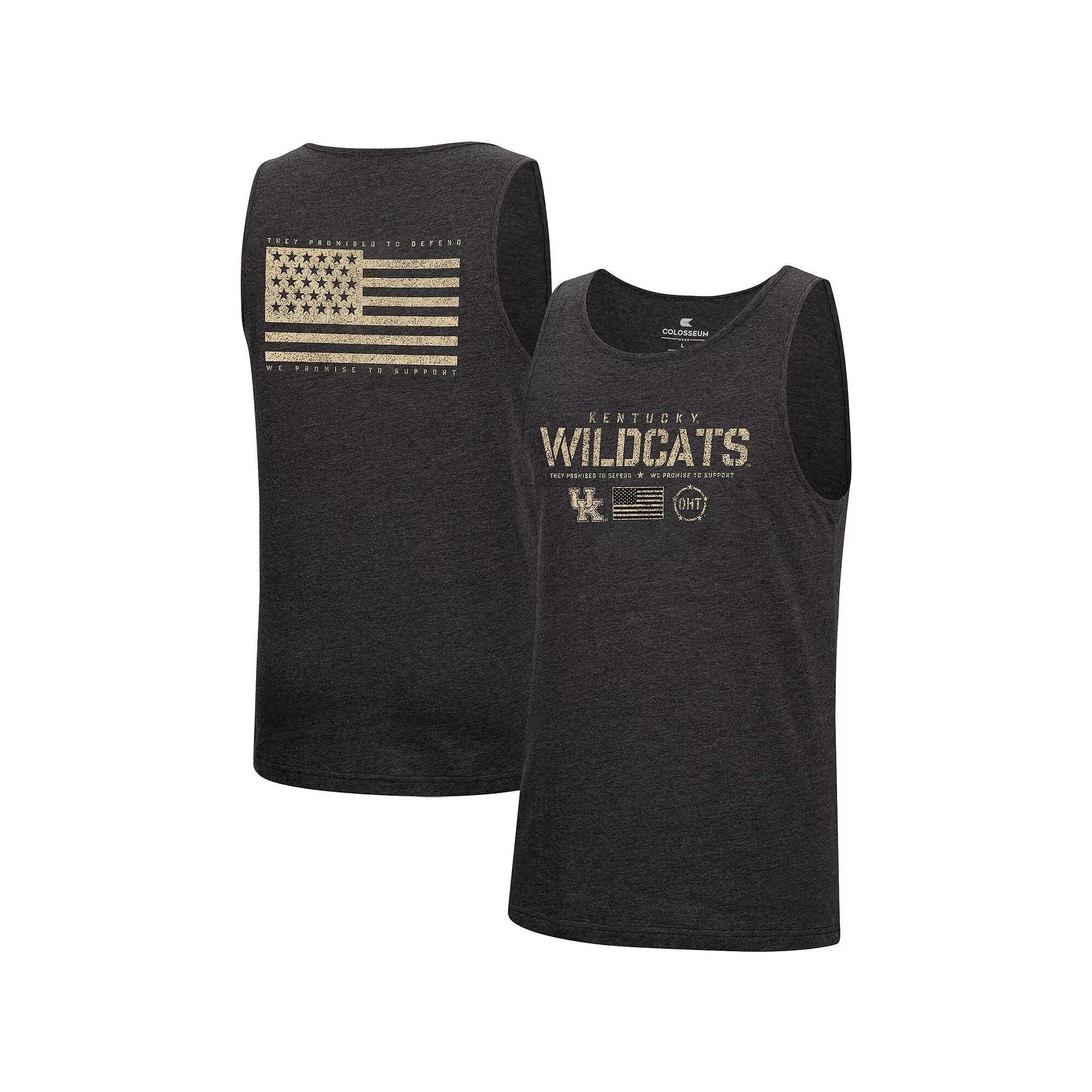 Men's Colosseum Heathered Black Kentucky Wildcats Military Appreciation OHT Transport Tank Top,  Product Image