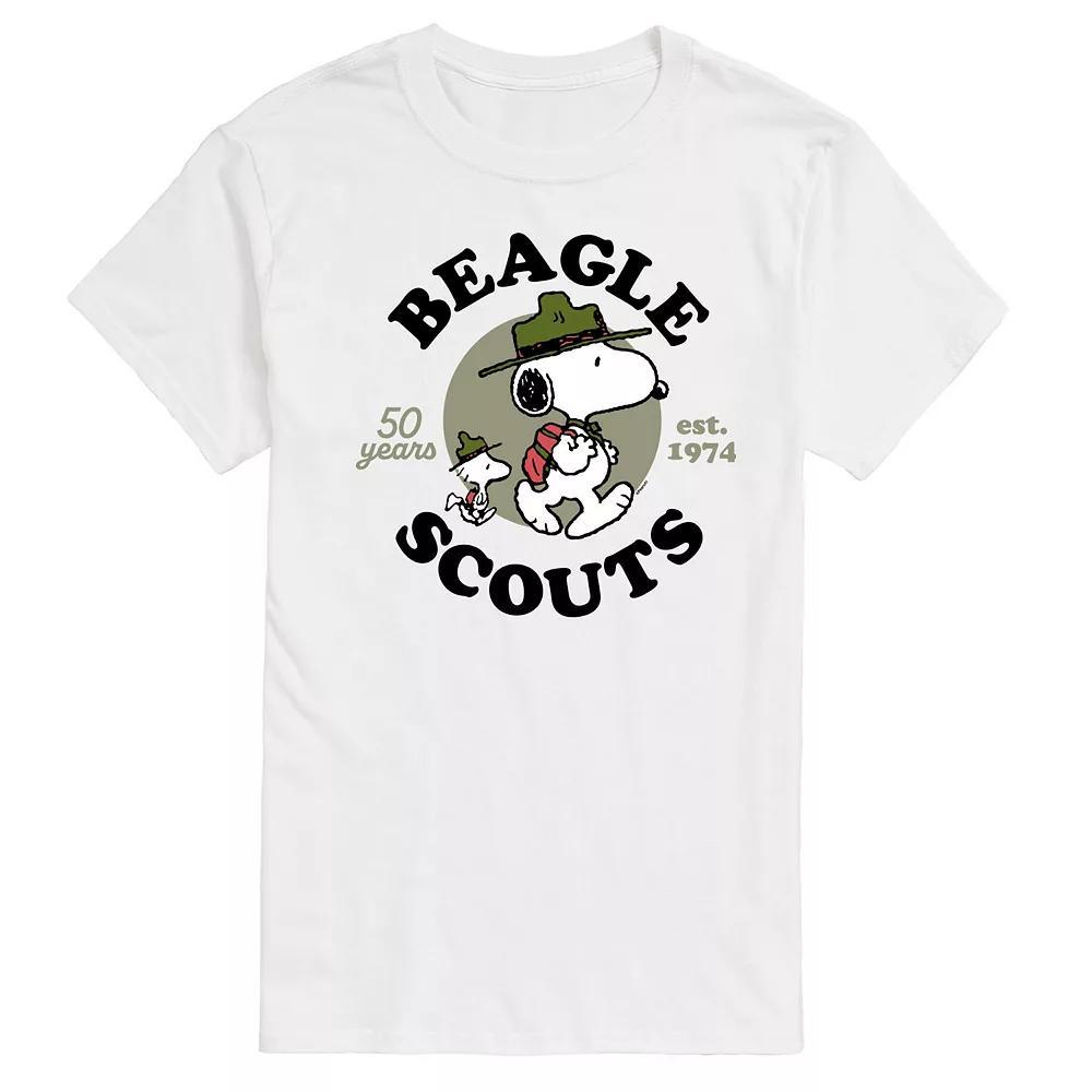 Men's Peanuts Beagle Scout Snoopy Woodstock Graphic Tee,  Product Image