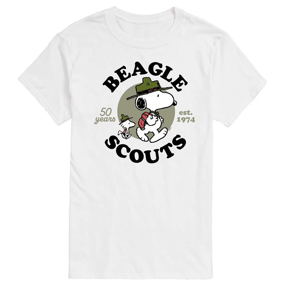 Men's Peanuts Beagle Scout Snoopy Woodstock Graphic Tee,  Product Image
