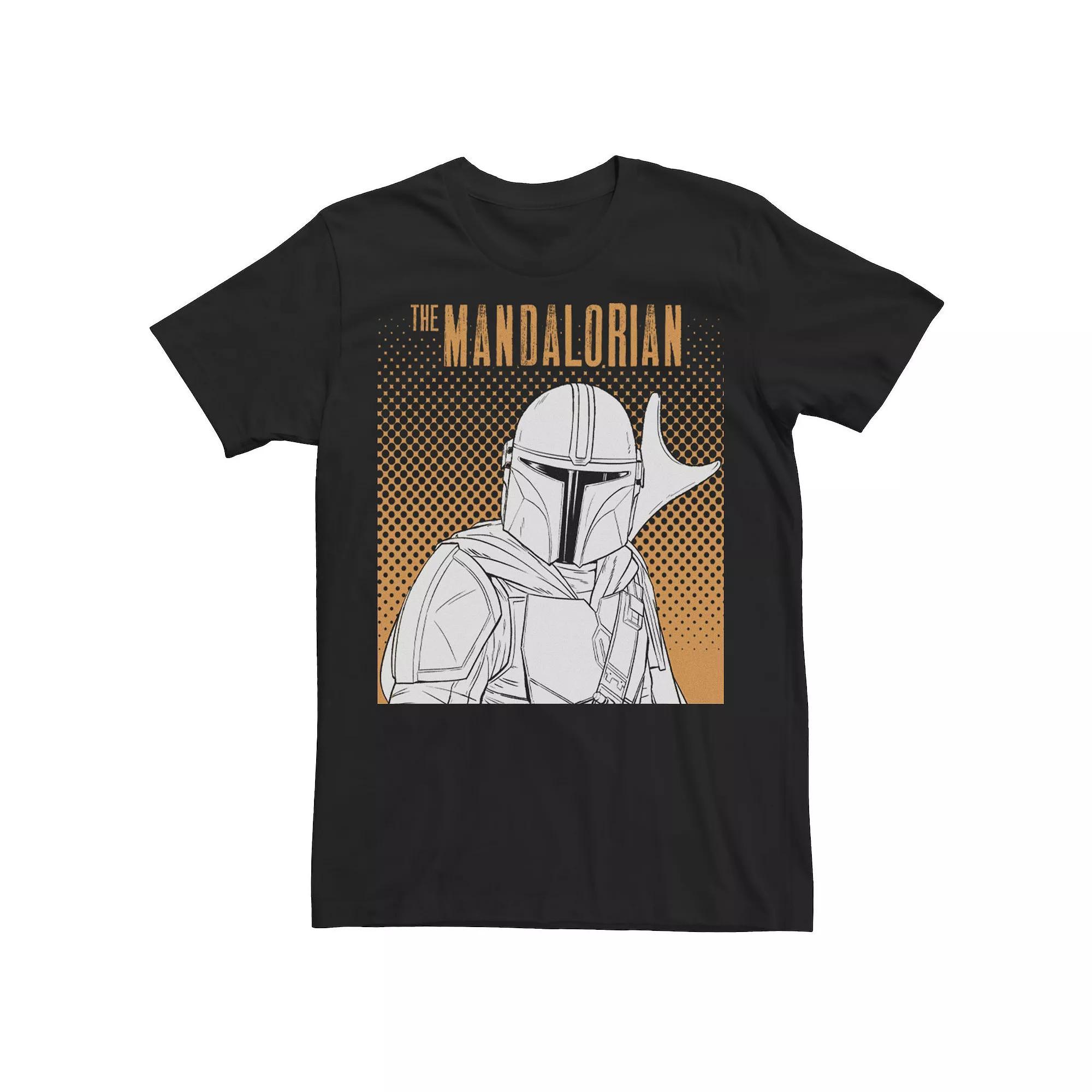 Men's Star Wars The Mandalorian Halftone Portrait Tee,  Product Image