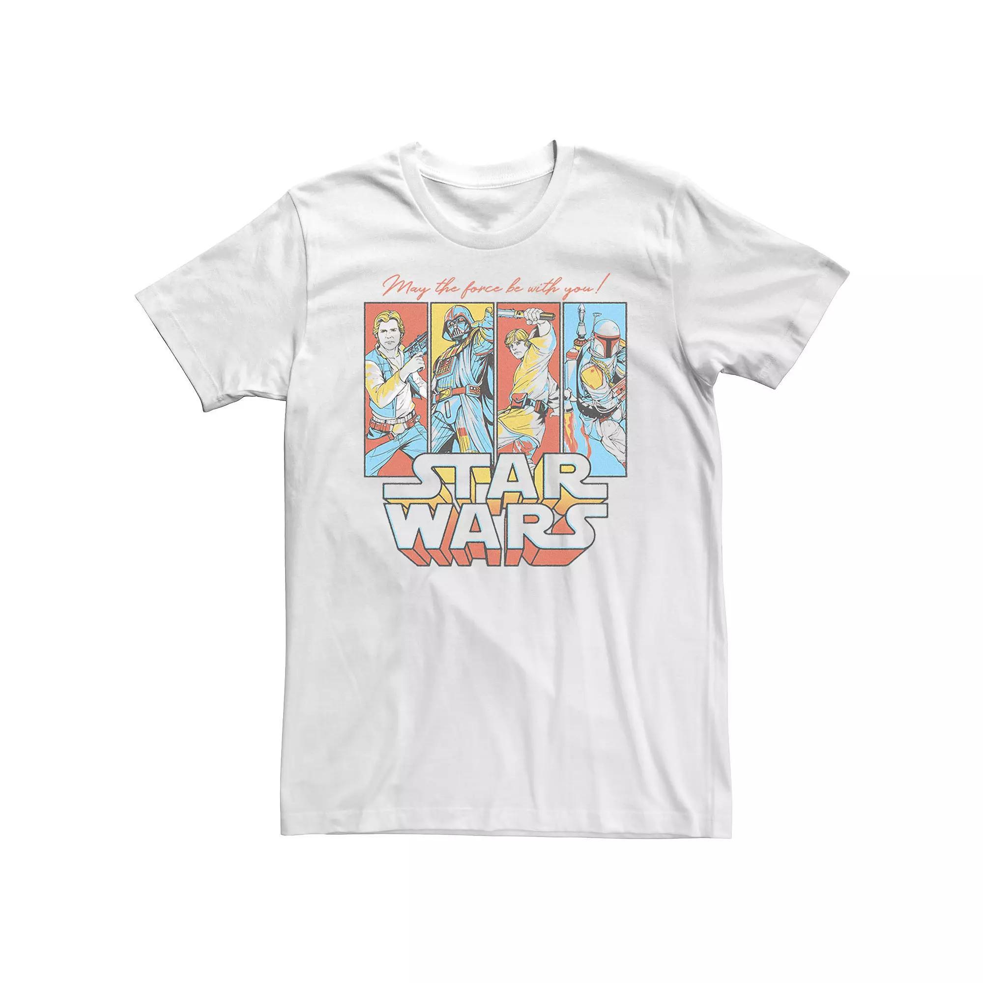 Big & Tall Star Wars Pop Culture Crew Logo Tee, Men's, Size: 4XL, White Product Image