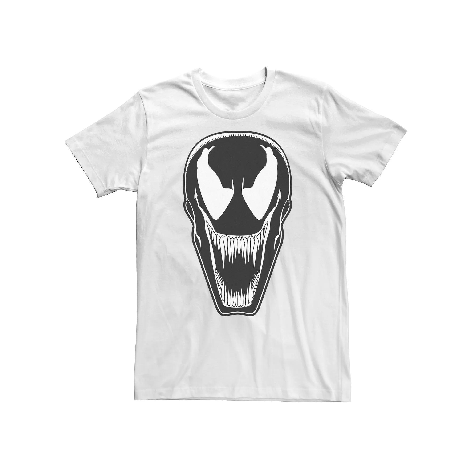 Big & Tall Marvel Venom Iconic Open Mouth Symbiote Face Tee, Men's, Size: 3XL Tall, White Product Image