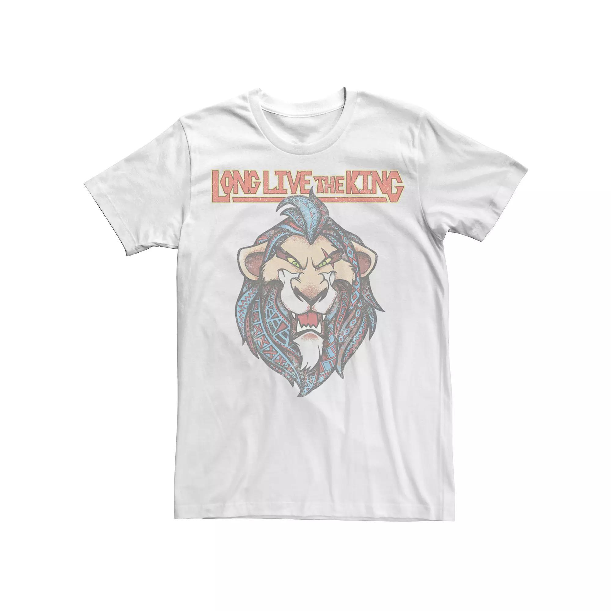 Disney's The Lion King Geometric Scar Long Live The King Men's Tee, Size: 3XL, Natural Product Image